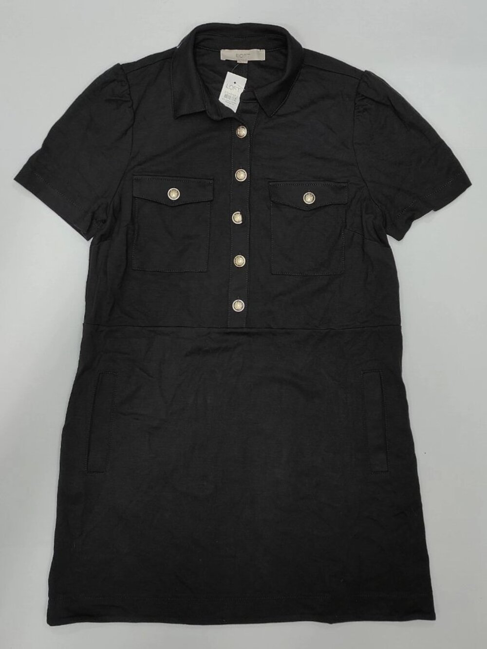 LOFT Women's Black Shirt Dress Size 12
